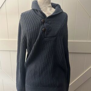Duluth Trading Co Men's Dark Blue Turtleneck Sweater